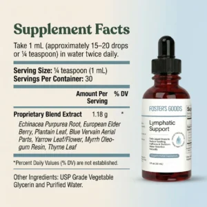 Foster's Good Organic Lymphatic Support Drops